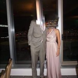 Rose Gold Floor Length Dress